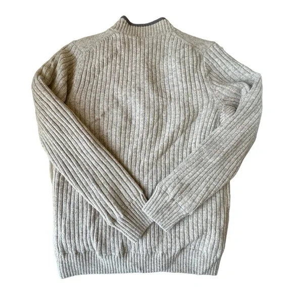 NWT Duluth Trading Co Shetland Wool Windproof Full Zip Sweater